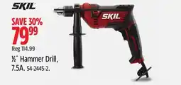 Canadian Tire 1⁄2˝ Hammer Drill, 7.5A. SKIL offer