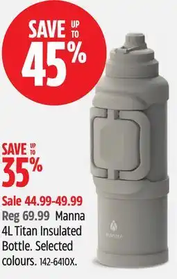 Canadian Tire Manna 4L Titan Insulated Bottle offer