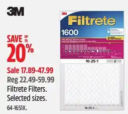 Canadian Tire Filtrete Filters 3M offer