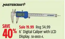 Canadian Tire Mastercraft 6˝ Digital Caliper with LCD Display offer