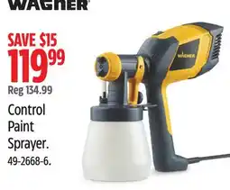 Canadian Tire Wagner Control Paint Sprayer offer