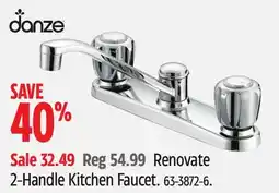 Canadian Tire DANZE Renovate 2-Handle Kitchen Faucet offer