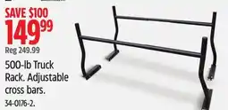 Canadian Tire Truck Rack. Adjustable cross bars offer
