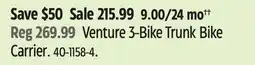Canadian Tire Thule Venture 3-Bike Trunk Bike Carrier offer