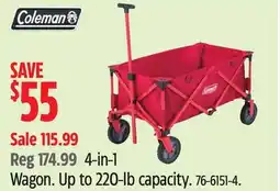 Canadian Tire Coleman 4-in-1 Wagon offer