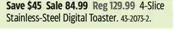 Canadian Tire T-fal 4-Slice Stainless-Steel Digital Toaster offer