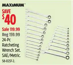 Canadian Tire Maximum 24-Pc Ratcheting Wrench Set. SAE/Metric offer