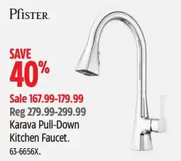 Canadian Tire PFISTER Karava Pull-Down Kitchen Faucet offer