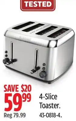 Canadian Tire Black & Decker 4-Slice Toaster offer