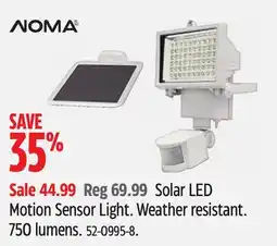 Canadian Tire Solar LED Motion Sensor Light. noma offer