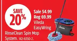 Canadian Tire Vileda EasyWring RinseClean Spin Mop System offer