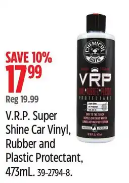 Canadian Tire Chemical Guys V.R.P. Super Shine Car Vinyl, Rubber and Plastic Protectant offer