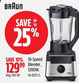 Canadian Tire BRAUN 10-Speed Blender, 1200W offer