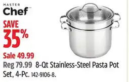 Canadian Tire MASTER Chef 8-Qt Stainless-Steel Pasta Pot Set, 4-Pc offer