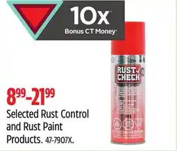 Canadian Tire Rust-Check Selected Rust Control and Rust Paint Products offer