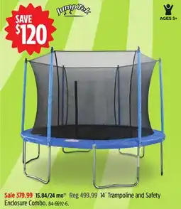 Canadian Tire 14´ Trampoline and Safety Enclosure Combo offer