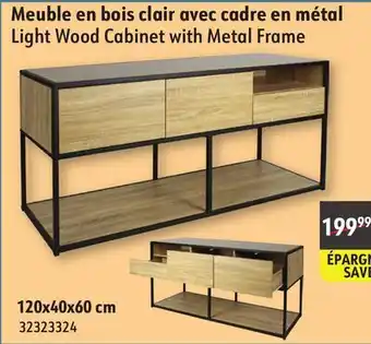 Sushi Shop Light Wood Cabinet with Metal Frame offer