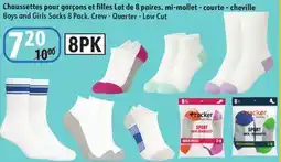 Sushi Shop Boys and Girls Socks 8 Pack. Crew - Quarter - Low Cut offer