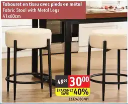 Sushi Shop Fabric Stool with Metal Legs offer