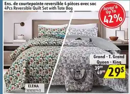 Sushi Shop 4Pcs Reversible Quilt Set with Tote Bag offer