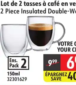 Sushi Shop 2 Piece Insulated Double-Wall Glass Mug Set offer