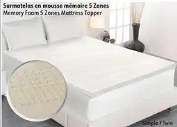 Sushi Shop Memory Foam 5 Zones Mattress Topper offer