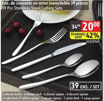 Sushi Shop 39 Pcs Stainless Steel Cutlery Sets offer