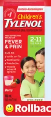 Walmart Children's or Infants' Tylenol offer