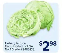 Walmart Iceberg Lettuce offer