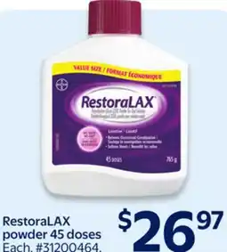 Walmart RestoraLAX Powder 45 Doses offer
