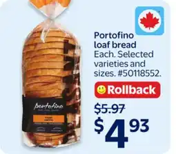 Walmart Portofino loaf bread offer