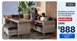 Walmart Brookbury 4-Piece outdoor dining set offer