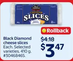 Walmart Black Diamond cheese slices offer