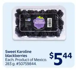 Walmart Sweet Karoline blackberries offer