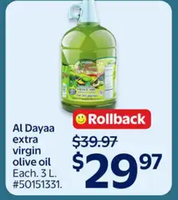 Walmart Al Dayaa extra virgin olive oil offer