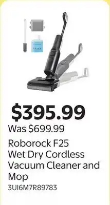 Walmart Roborock F25 Wet Dry Cordless Vacuum Cleaner and Mop offer