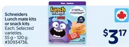 Walmart Schneiders Lunch mate kits or snack kits offer