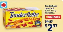 Walmart Tenderflake pure lard offer
