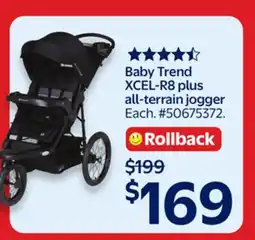 Walmart Baby Trend XCEL-R8 plus all-terrain jogger offer