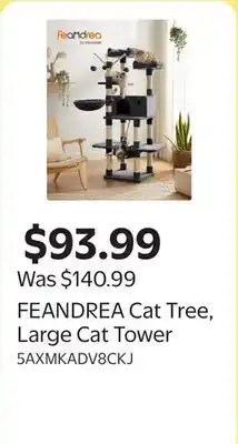 Walmart FEANDREA Cat Tree, Large Cat Tower offer