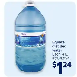 Walmart Equate distilled water offer