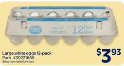 Walmart Large white eggs 12-pack offer