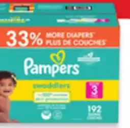 Walmart Pampers Swaddlers ultra value pack diapers offer
