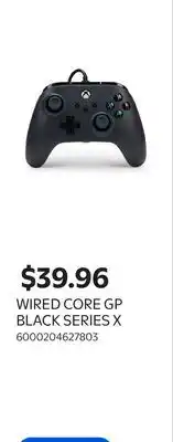 Walmart WIRED CORE GP BLACK SERIES X offer