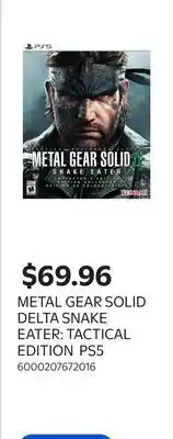 Walmart METAL GEAR SOLID DELTA SNAKE EATER: TACTICAL EDITION PS5 offer
