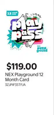 Walmart NEX Playground 12 Month Card offer