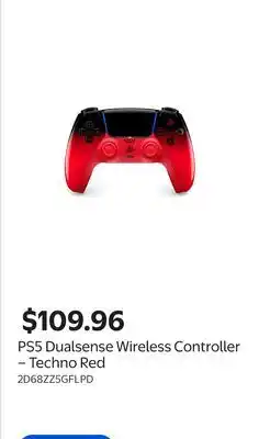 Walmart PS5 Dualsense Wireless Controller – Techno Red offer
