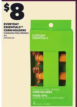 Loblaws EVERYDAY ESSENTIALS CORN HOLDERS STAINLESS STEEL PRONGS, 4'S offer