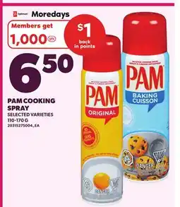Loblaws PAM COOKING SPRAY offer