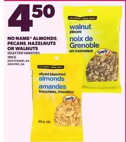Loblaws NO NAME ALMONDS, PECANS, HAZELNUTS OR WALNUTS offer